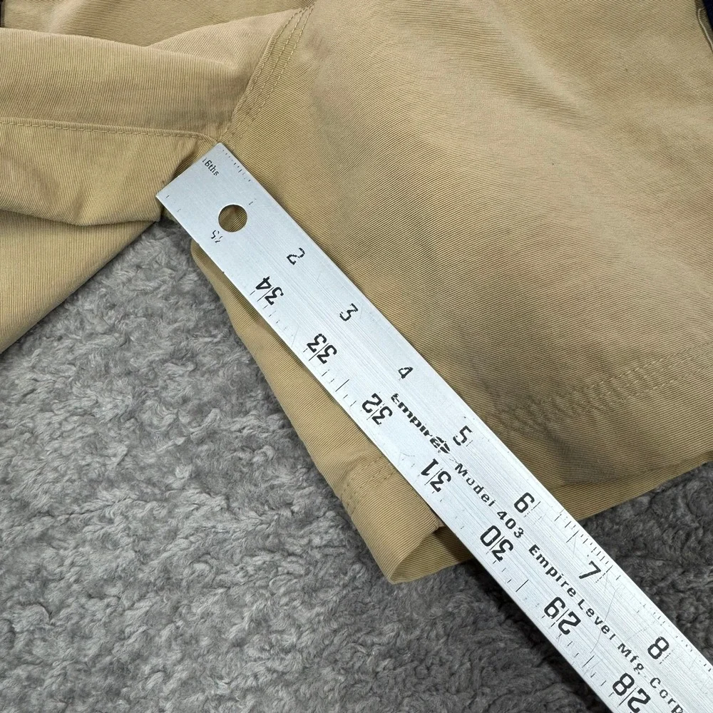 Y2K Tommy Hilfiger Vintage Mens XL Tan Navy‎ Colorblock Board Shorts Swim Trunks